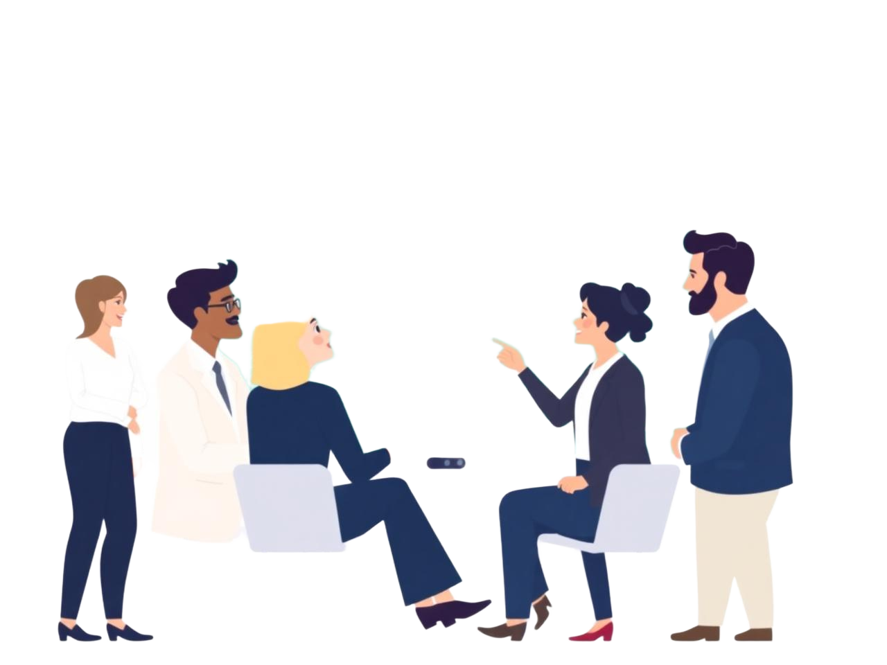 Mentors collaborating with learners